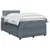 vidaXL Postelja boxspring z vzmetnico Temno siva 120 x 200 cm Žamet