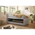 MID.YOU POSTELJA BOXSPRING 120 cm x 200 cm , tekstil, leseni material svetlo siva