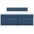 Vidaxl Box spring postelja z vzmetnico modra 180x200 cm blago