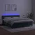 Vidaxl Box spring postelja z vzmetnico LED tem. zelena 180x200cm žamet