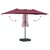 Vrtni suncobran Bordeaux Crvena 385 x 209 x 244 cm Poliester
