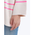 QU STYLE Ženska džemper na pruge roze-beli