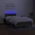 Vidaxl Box spring postelja z vzmetnico LED temno siva 120x190 cm blago