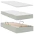 Krevet s od storage s madracem Svijetlo siva 90 x 190 cm Baršun