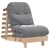 Futon na razvlačenje s madracem 60x206x11 cm masivna borovina
