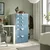 SMASTAD/PLATSA Predalnik s 6 predali, bela/modra, 60x57x123 cm