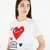 Majice Comme des Garçons PLAY Heart Logo Tee White L