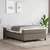 Vidaxl Box spring postelja z vzmetnico taupe 120x190 cm blago