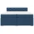 Vidaxl Box spring postelja z vzmetnico modra 200x200 cm blago