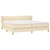 Vidaxl Box spring postelja z vzmetnico krem 200x200 cm blago