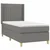 Vidaxl Box spring postelja z vzmetnico temno siva 90x190 cm blago