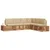 Set vanjskih sofa s jastukom Prirodna i bež 273 x 213,5 x 73 cm