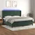 Vidaxl Box spring postelja z vzmetnico LED tem. zelena 200x200cm žamet