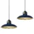 Luster na sajli FELIX 2xE27/60W/230V, plave boje