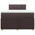 Vidaxl Box spring postelja z vzmetnico temno rjava 120x190 cm blago