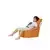 Atelier del Sofa Lazy bag Narandžasti