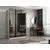 Hanah Home ormar sa reflektujućim staklom Nisa 20657, 135 cm, peščar