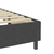 Den Posteljni okvir boxspring sivo blago 200x200 cm