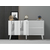 HANAH HOME Komoda Isil White Silver