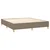 Box spring postelja z vzmetnico LED taupe 160x200 cm blago