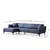 Atelier del Sofa Ugaona garnitura Belissimo 95x67x140cm Plava