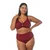 Swim by Zizzi Bikini hlačke Slino  rdeča