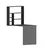 Hanah home Radni sto 59x80,2x16cm Antracit