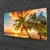 tulup.si Steklena slika Palm tree morje landscape 120x60 cm 2 obešalnika