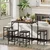Homestar Set barske mize 5-delni 100x60x88 cm rjav