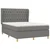 Vidaxl Box spring posteljni z vzmetnico temno siv 140x190 cm blago