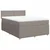 Vidaxl Box spring postelja z vzmetnico taupe 160x200 cm blago