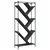 Regal za knjige crni 79 x 30 x 180 cm konstruirano drvo i metal