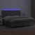 Vidaxl Box spring postelja z vzmetnico LED siva 200x200cm umetno usnje