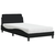 Krevet s madracem Dover crni 100 x 200 cm od tkanine