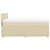 Vidaxl Box spring postelja z vzmetnico krem 160x200 cm blago