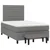 vidaXL Box spring postelja z vzmetnico temno siva 120x190 cm blago