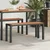 Vidaxl Vrtna klop Rjava 100 x 28 x 45 cm Jeklo