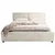 MID.YOU OBLAZINJENA POSTELJA 180 cm x 200 cm , les, tekstil, leseni material krem barve