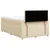 Vidaxl Box spring postelja z vzmetnico krem 120x190 cm blago