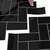Pločica riblja kost 10 pcs Crna 30 x 30 cm Poliuretan i PET
