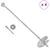 Zemaljska sidra 4 pcs Srebrna O10 x 60 cm Galvanizirani metal
