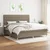 Vidaxl Box spring postelja z vzmetnico taupe 200x200 cm blago
