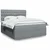 Vidaxl Box spring postelja z vzmetnico svetlo siva 180x200 cm blago