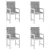 Den Blazine za vrtne stole 4 kosi sive 100x50x3 cm