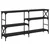 Konzolna stolica s policom Crni hrast 150 x 29 x 76,5 cm
