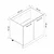 Hanah Home kuhinjski element Minar 4148, 100 cm, beli