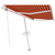 vidaXL Prostostoječa avtomatska tenda 450x350 cm oranžna/rjava