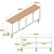 Hanah Home Konzolni sto Bohem 849, 180x84x35 cm, Krem