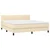 Vidaxl Box spring postelja z vzmetnico krem 180x200 cm blago