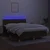 Vidaxl Box spring postelja z vzmetnico LED temno rjava 140x200cm blago